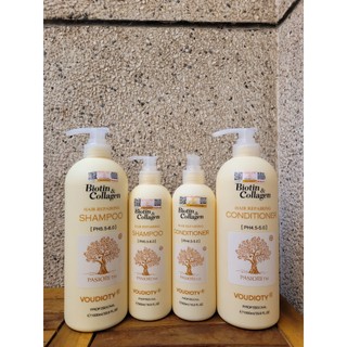DẦU GỘI XẢ PHỤC HỒI MỌC TÓC TÁI TẠO NANG TÓC BIOTIN & COLLAGEN VOUDIOTY 500ml - 1000ml