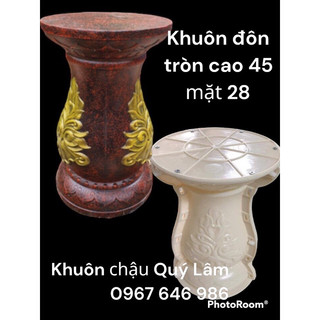 Khuôn đúc chân đôn tròn cao 45cm mặt 28cm nhựa abs