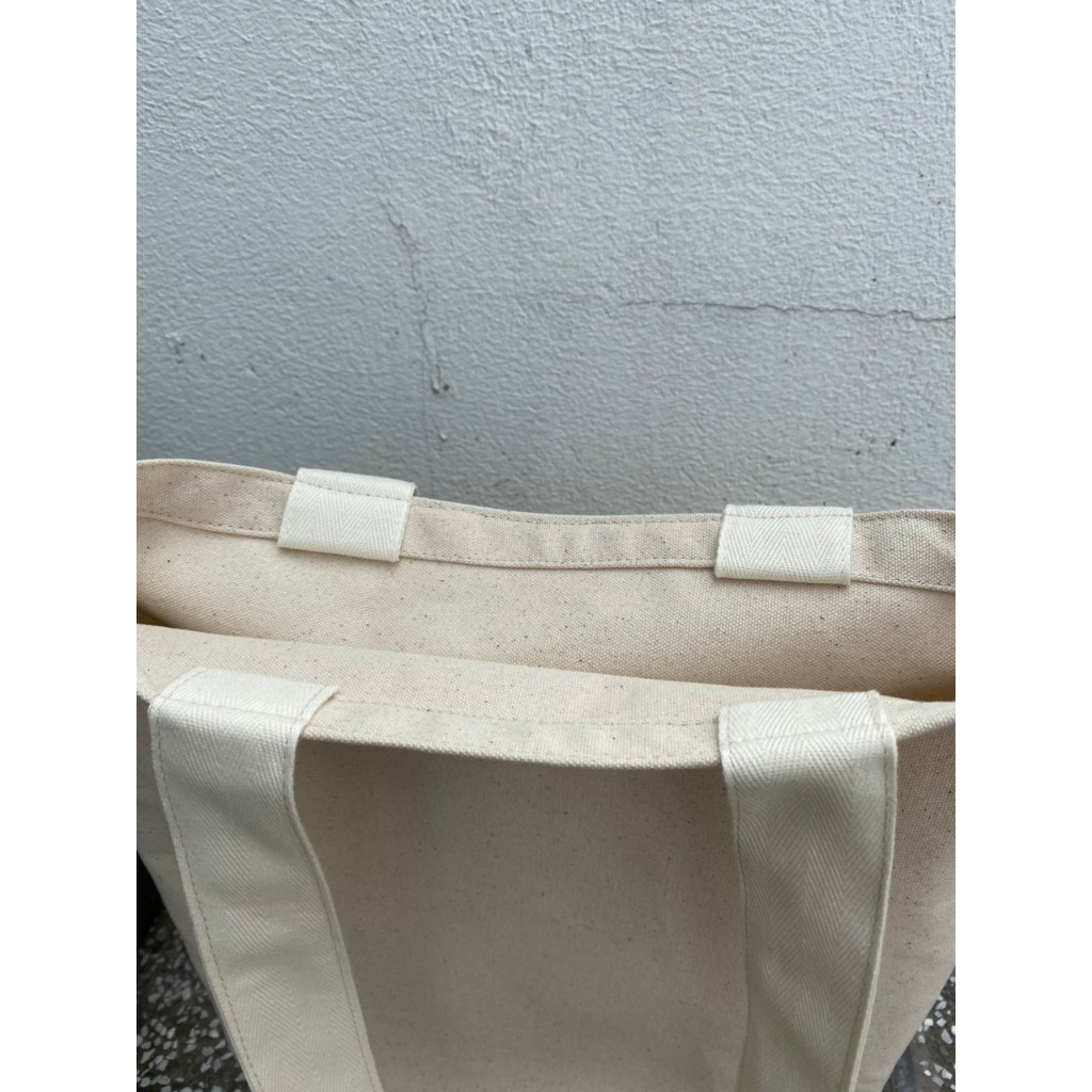Túi Tote Vải Canvas Vintage Màu Beige , chất liệu vải Non Dyed