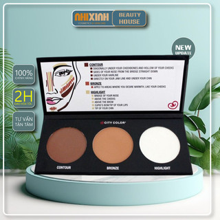 Bảng Phấn Tạo Khối Và Highlight 3 ô City Color Contour Palette