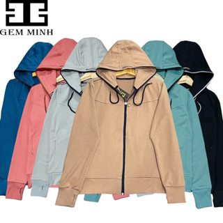 Áo khoác chống nắng nữ big size 70- 80kg vải thun cotton da cá ( 6 túi )