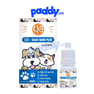 Dung dịch bổ sung canxi cho chó mèo q8 canxi nano plus 20ml