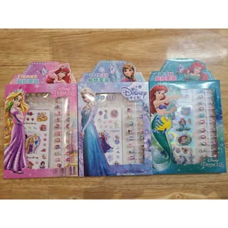 Bộ quà tặng nail dán móng tay hình dán sticker công chúa elsa disney tiên cá cho bé gái