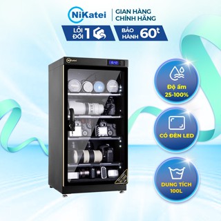 Tủ chống ẩm máy ảnh cao cấp NIKATEI NC-100S dung tích 100L - Hút ẩm cực nhanh - Bảo hành 5 năm