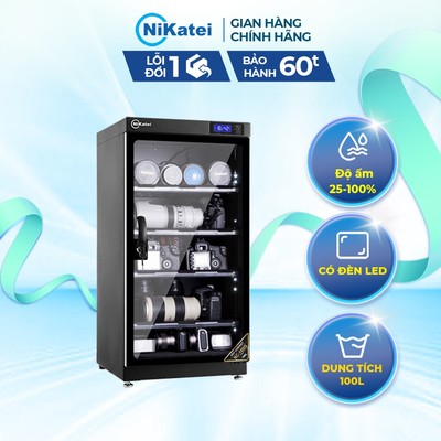 Tủ chống ẩm máy ảnh cao cấp NIKATEI NC-100S dung tích 100L - Hút ẩm cực nhanh - Bảo hành 5 năm