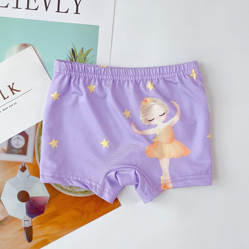 Quần chip đùi cho bé vải cotton thun lạnh  hình em bé nhiều màu sắc cho bé gái 2-12tuổi-namkidsqate