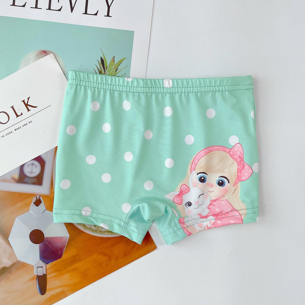 Quần chip đùi cho bé vải cotton thun lạnh  hình em bé nhiều màu sắc cho bé gái 2-12tuổi-namkidsqate