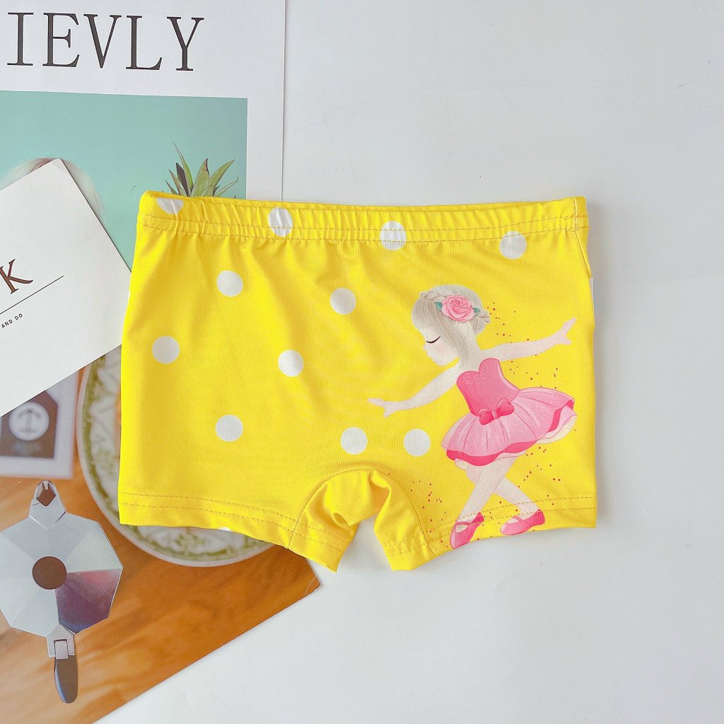 Quần chip đùi cho bé vải cotton thun lạnh  hình em bé nhiều màu sắc cho bé gái 2-12tuổi-namkidsqate