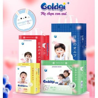 Mẫu mới Bỉm Dán Quần Goldgi+ Goldgi X5 ECO Nhật Size NB92 S84 M66 M60 L56