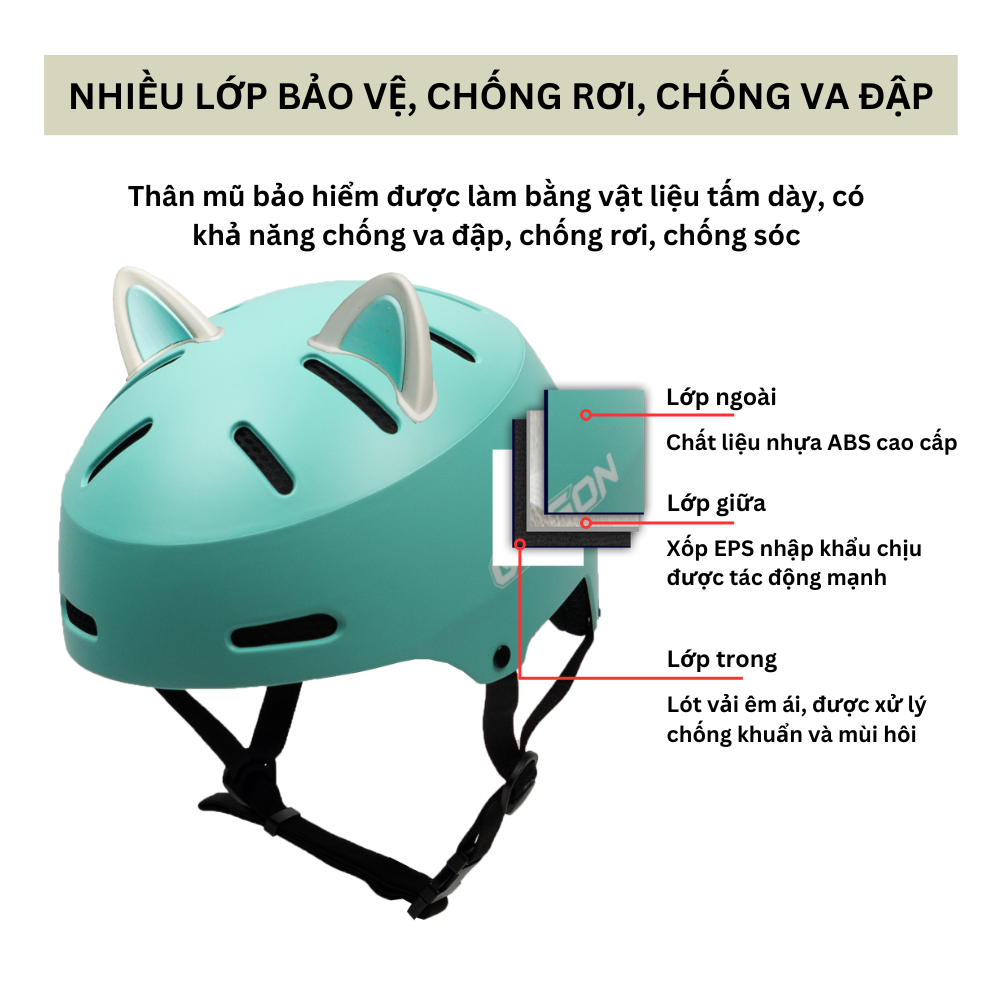 Nón Thể Thao GON AT50-G Thời Trang Siêu Nhẹ -Mờ nhiều màu