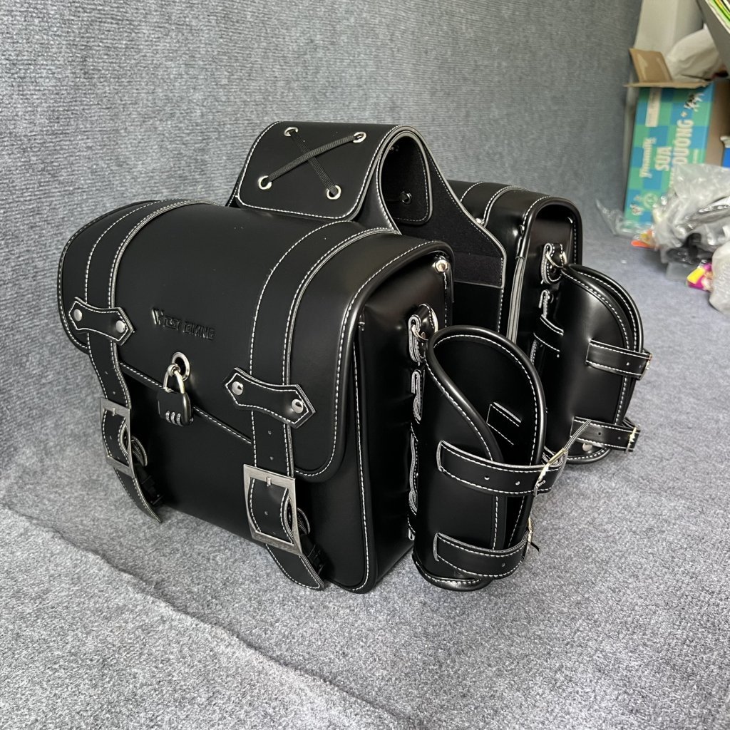 Cặp Túi Da Treo Hông Xe Motor Cao Cấp