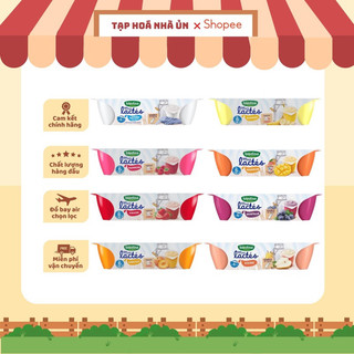 BAY AIR - Mix 6 vị trong 1 vỉ - Sữa chua hoa quả BLEDINA MINI LACTES Pháp