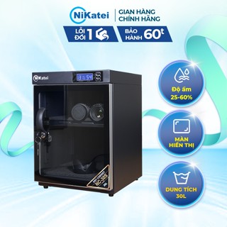 Tủ chống ẩm Nikatei NC-30S dung tích 30L - Đèn led chiếu sáng - khống chế độ ẩm tốt 25% - 60%