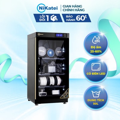 Tủ chống ẩm máy ảnh cao cấp NIKATEI NC-50S dung tích 50L - Hút ẩm cực nhanh - Bảo hành 5 năm
