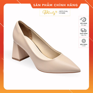 Giày công sở gót cao 6cm merly 1516 giày cao gót big size giày bít mũi nữ mũi nhọn thon gọn bàn chân và lót mút mềm êm