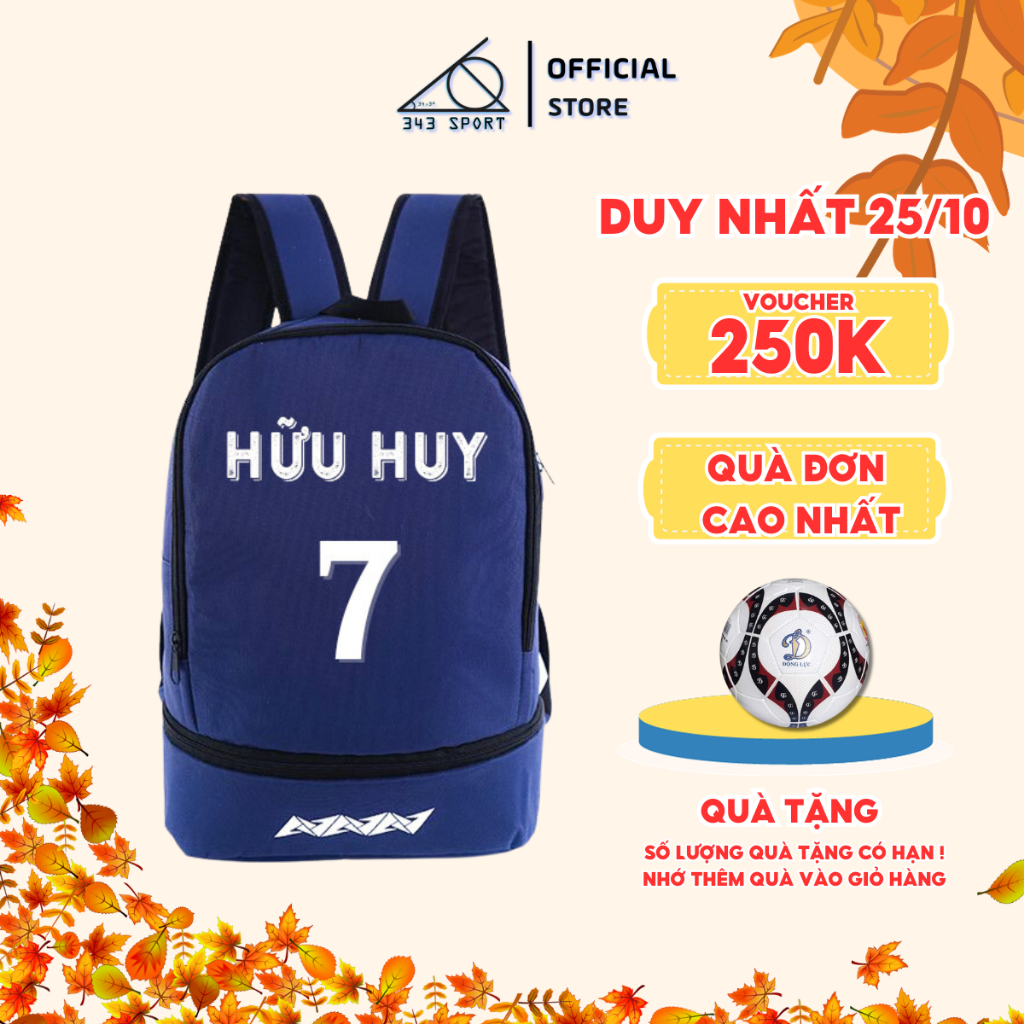 Balo Thể Thao Balo Bóng Đá Có Ngăn Đựng Giày Laptop Kaiwin 003 Vải Dù Cao Cấp Chính Hãng