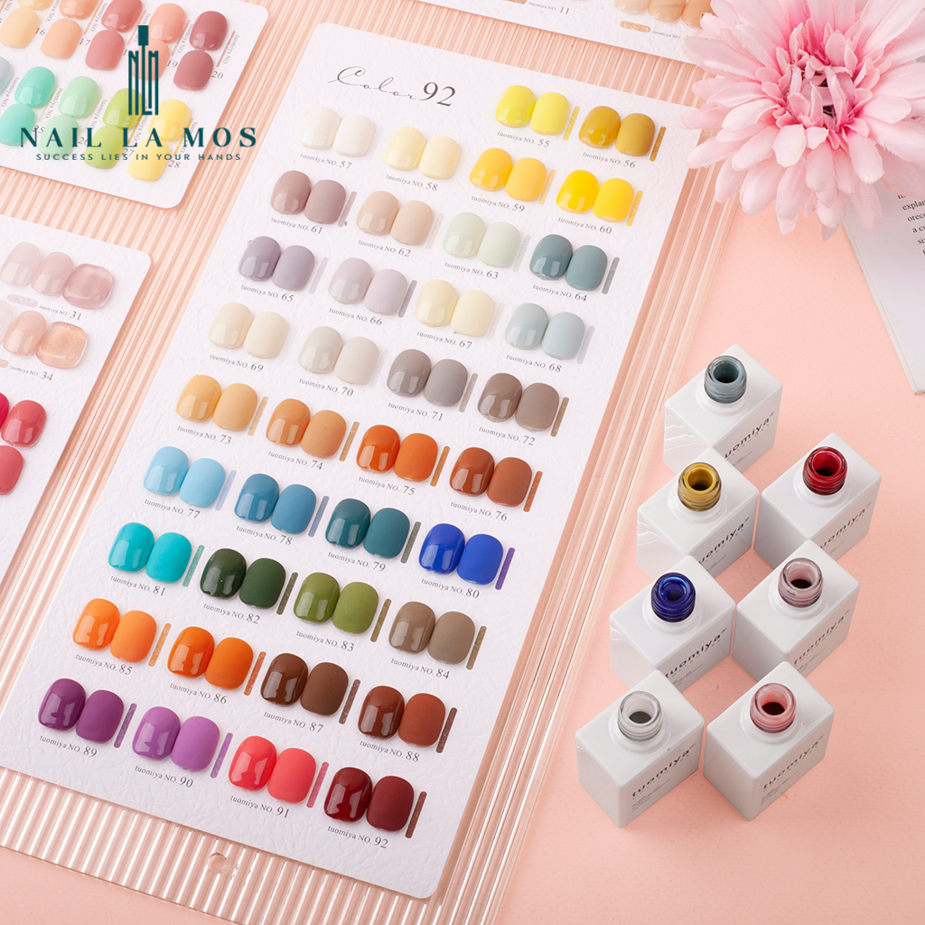 Set sơn gel Tuomiya chính hãng 92 màu nail - Sơn móng tay mix gel thạch tone hồng, thạch nhũ