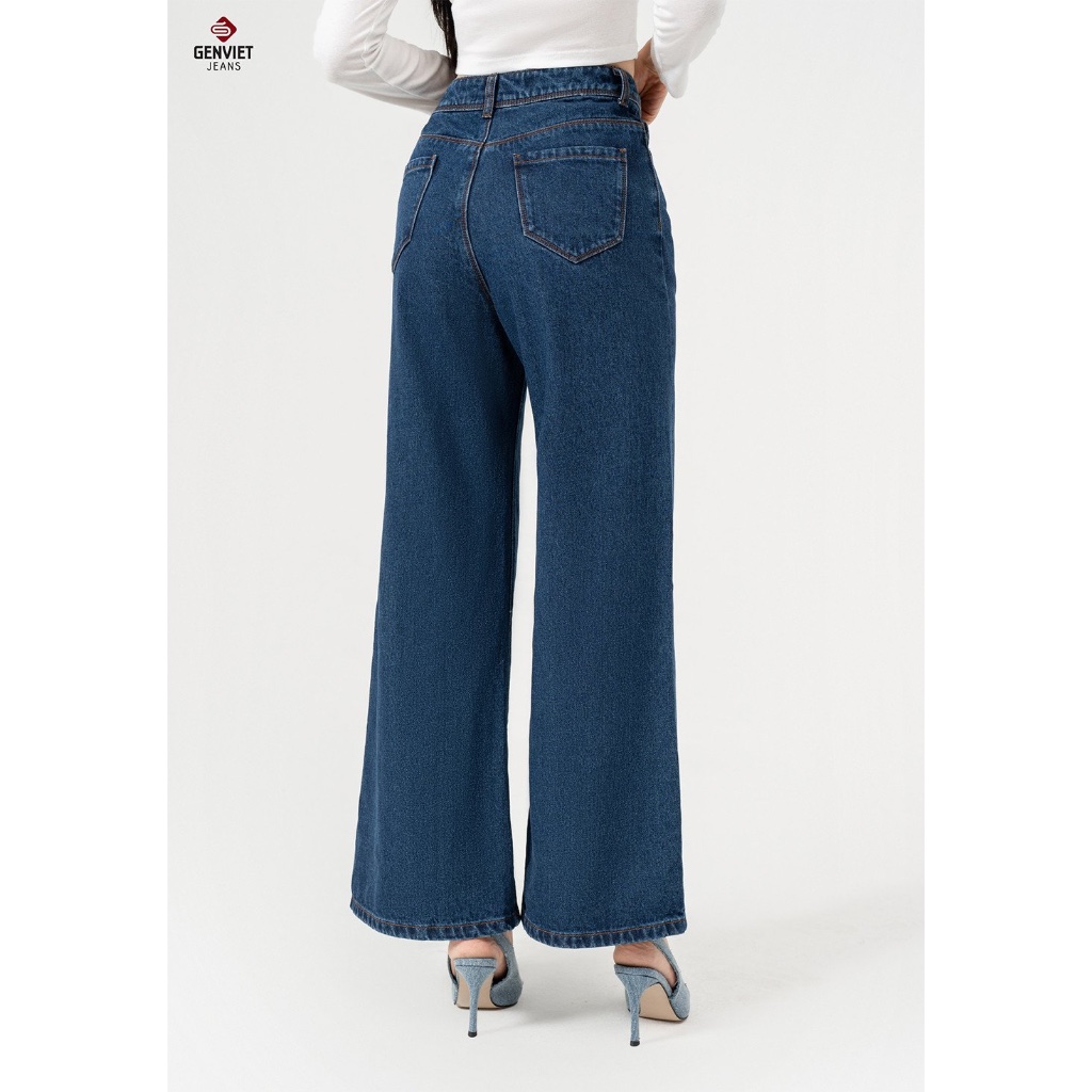 Quần dài nữ Genviet Jeans suông TQ124J8489