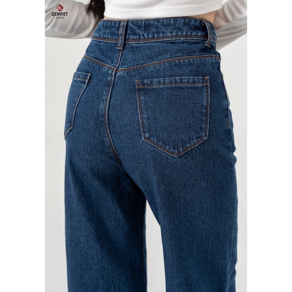 [Mã FATOP12 giảm 30K đơn 150K] Quần dài nữ Genviet Jeans suông TQ124J8489