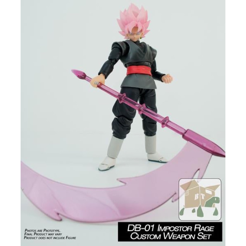 Đồ chơi mô hình Box Tortoise DB-01 Impostor Rage Custom Weapon Set for S.H Black Rose Goku