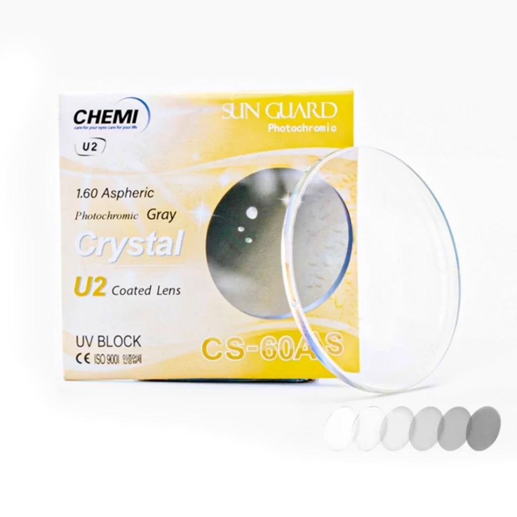 Tròng kính Chemi đổi màu khói U2 Photochromic