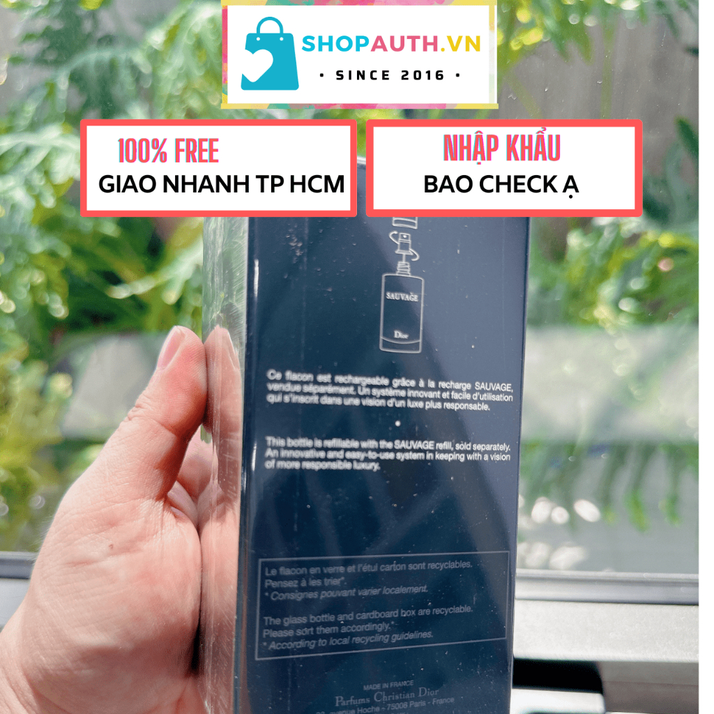 Nước hoa Dior Sauvage Eau De Parfum 100ml - Mùi hương nam tính, sang trọng, lưu hương lâu!