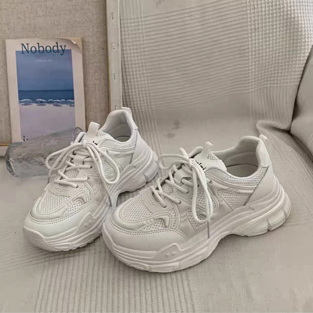 Giày thể thao nữ đế cao - giày vải thể thao nữ ST88 2023 thời trang - Giày sneaker độn đế 6cm