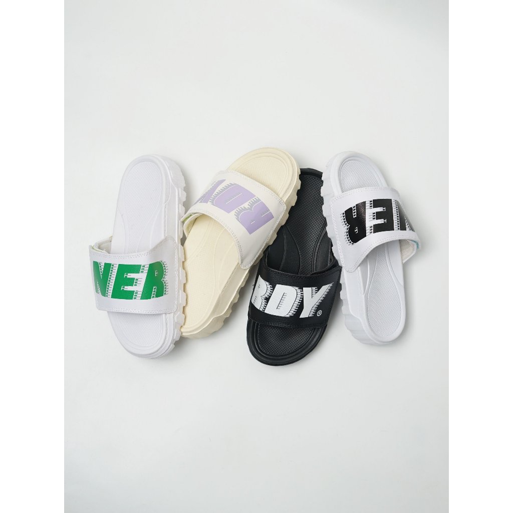 Dép quai ngang Unisex Slipper Cá Tính NỮ NERRDY ĐẾ CAO 4CM