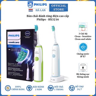 Bàn chải đánh răng điện thương hiệu Philips Sonicare HX3216 - HÀNG NHẬP KHẨU (Bảo hành 12 tháng)