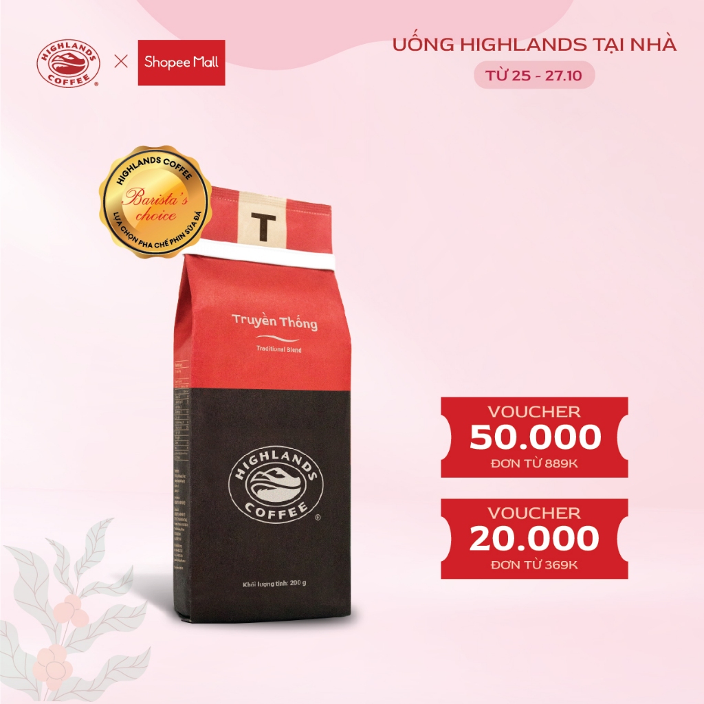 Cà Phê Rang Xay Truyền Thống Highlands Coffee 200g