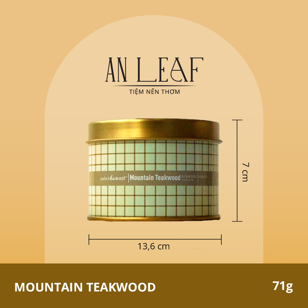 Nến thơm phòng, nến thơm noel giáng sinh An Candle tinh dầu không khói Peffect Harvest Mountain Teakwood