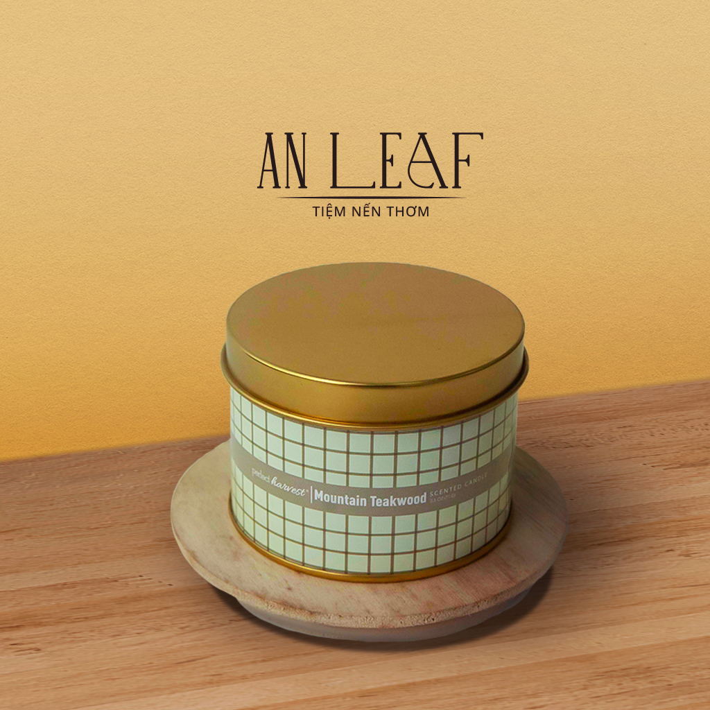 Nến thơm phòng, nến thơm noel giáng sinh An Candle tinh dầu không khói Peffect Harvest Mountain Teakwood