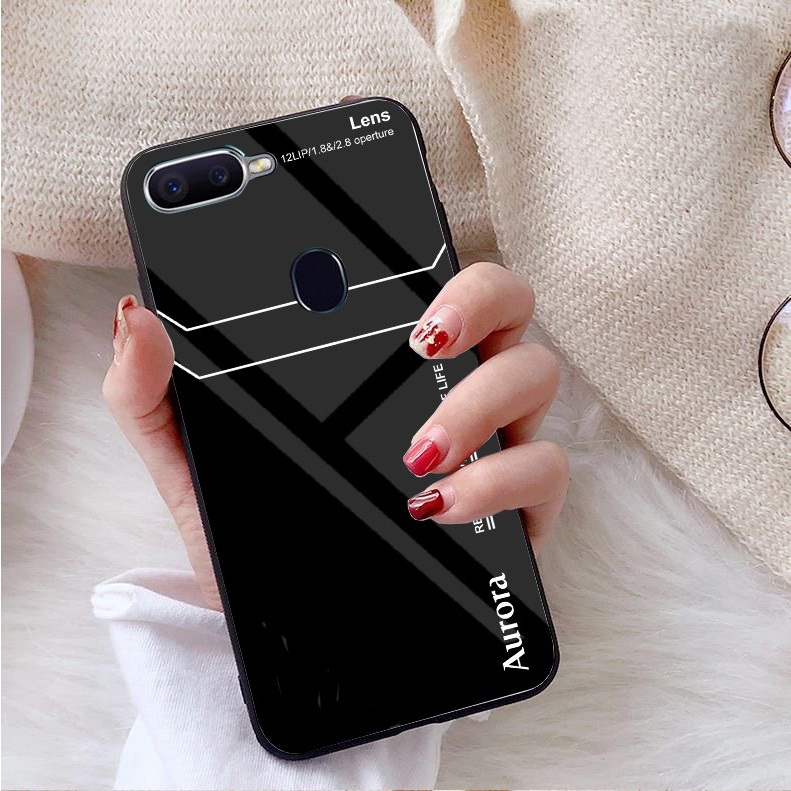 Ốp Lưng OPPO A12/A7/A5s/F9 Mặt kính gương sáng bóng cao cấp