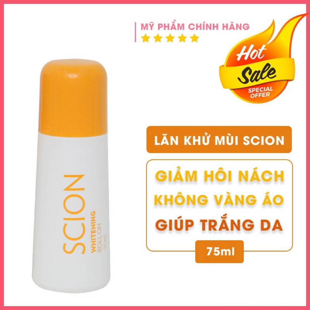 Lăn khử mùi Scion Nuskin 75ml ngăn mùi hôi nách không làm ố quần áo, làm sáng vùng da dưới cánh tay