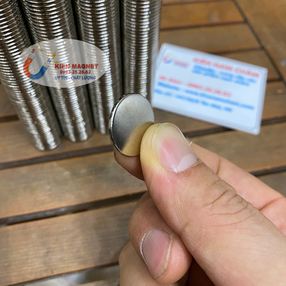 Nam châm viên phi 20x2mm lực hút mạnh làm phụ kiện đồ da, hộp giấy