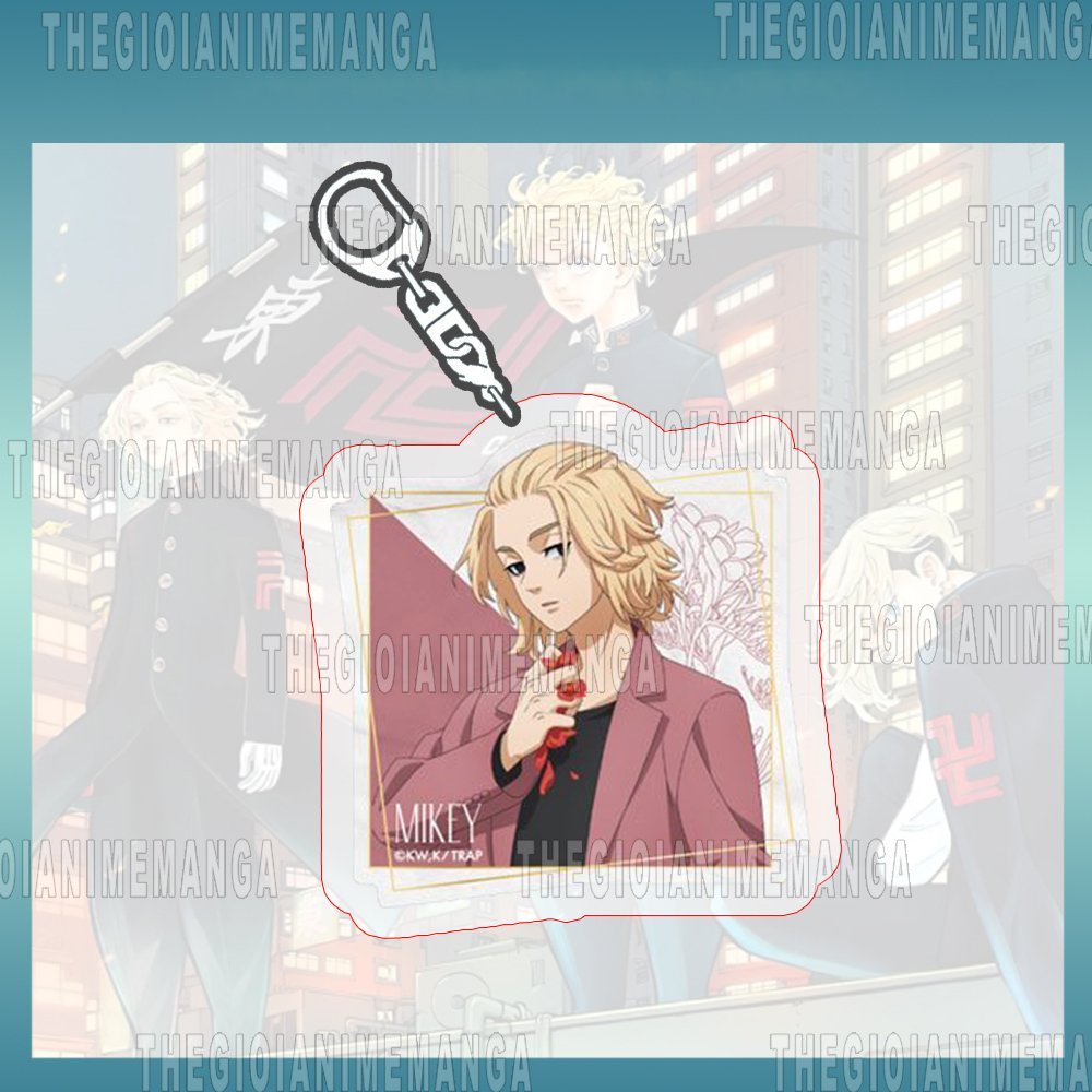 Móc khóa in hình TOKYO REVENGERS ver CÁNH HOA Kịch trường của Takemichi anime chibi mica trong acrylic dễ thương