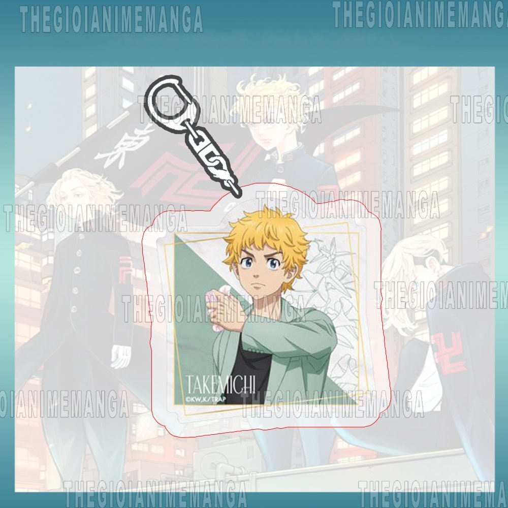 Móc khóa in hình TOKYO REVENGERS ver CÁNH HOA Kịch trường của Takemichi anime chibi mica trong acrylic dễ thương