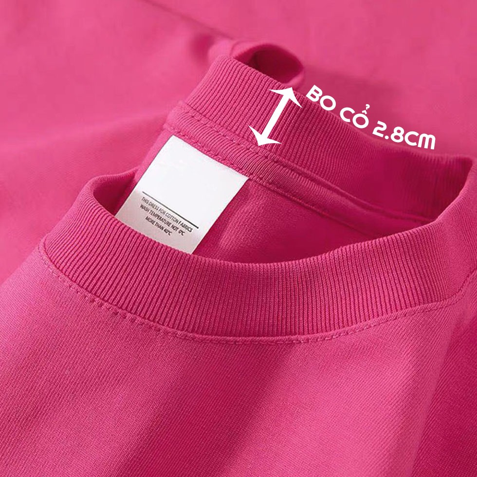 Áo thun màu hồng Stussy 2 mặt nam nữ form rộng tay lỡ Cotton thoáng mát