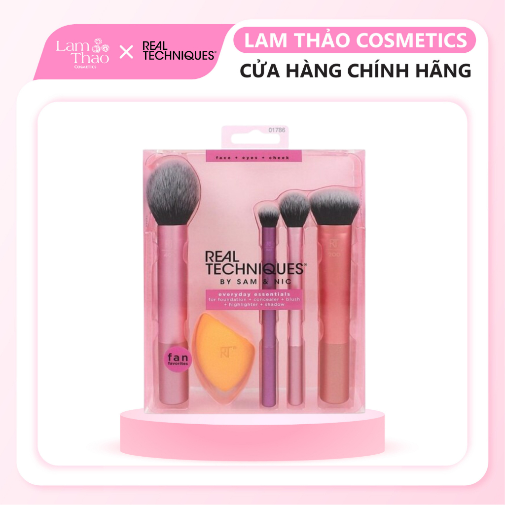 Bộ Cọ Mút Trang Điểm Real Techniques Everyday Essentials