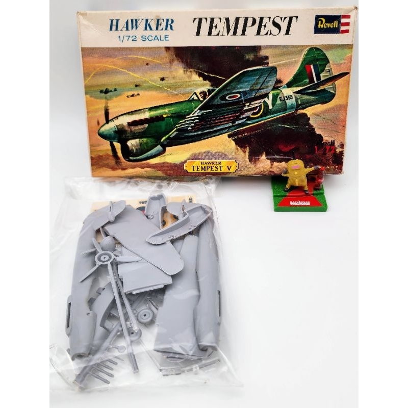Mô hình quân sự, 1: 72, Revell 196x, Japan, máy bay Hawker Tempest, không giấy