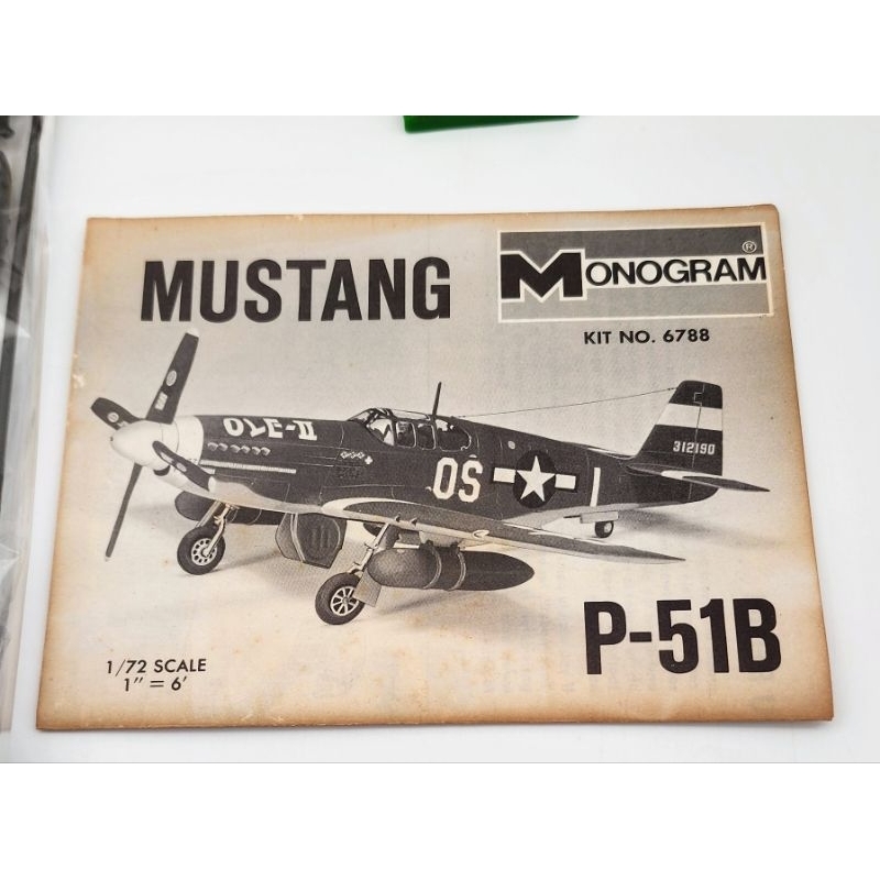 Mô hình quân sự, 1: 72, Monogram 1979, U.S.A, máy bay Mustang P-51B