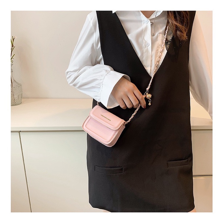 Túi xách nữ đeo chéo mini sz 12cm hình vuông nhiều màu thiết kế đơn giản thời trang nữ hàn quốc