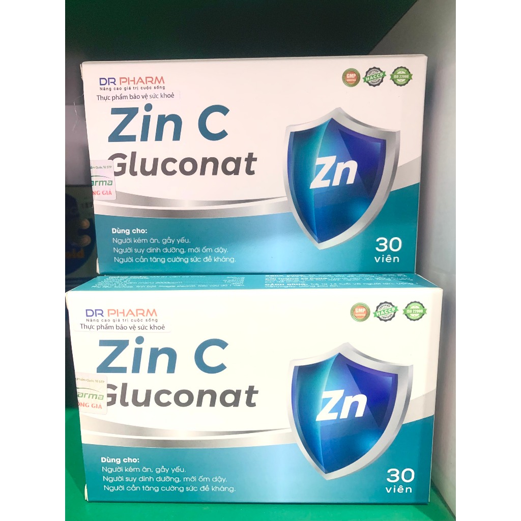 Zin C Gluconat-Bổ sung kẽm và vitamin-Tăng đề kháng,giúp ăn ngon-Hộp 30v-Ezpharmacy