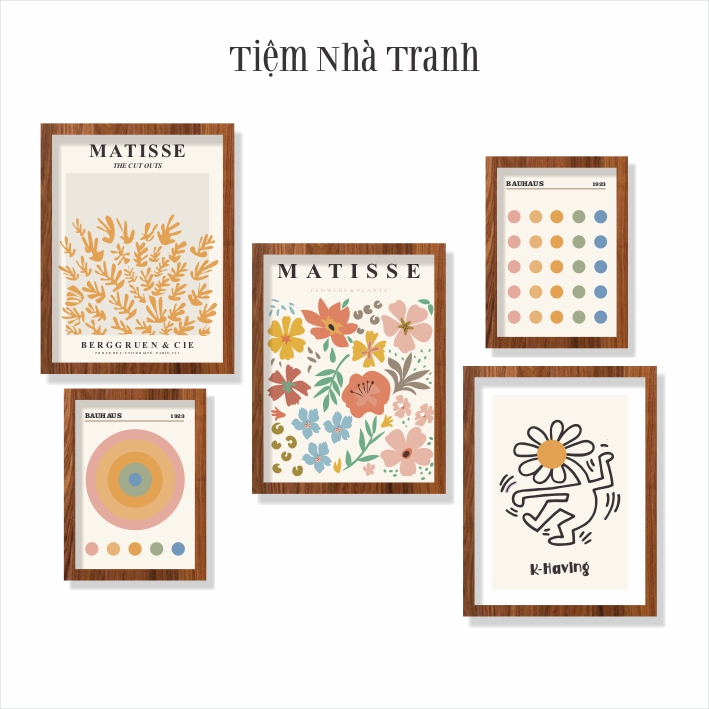 Tranh treo tường nghệ thuật hoa aesthetic funny vibes, y2k color, groovy aesthetic 43