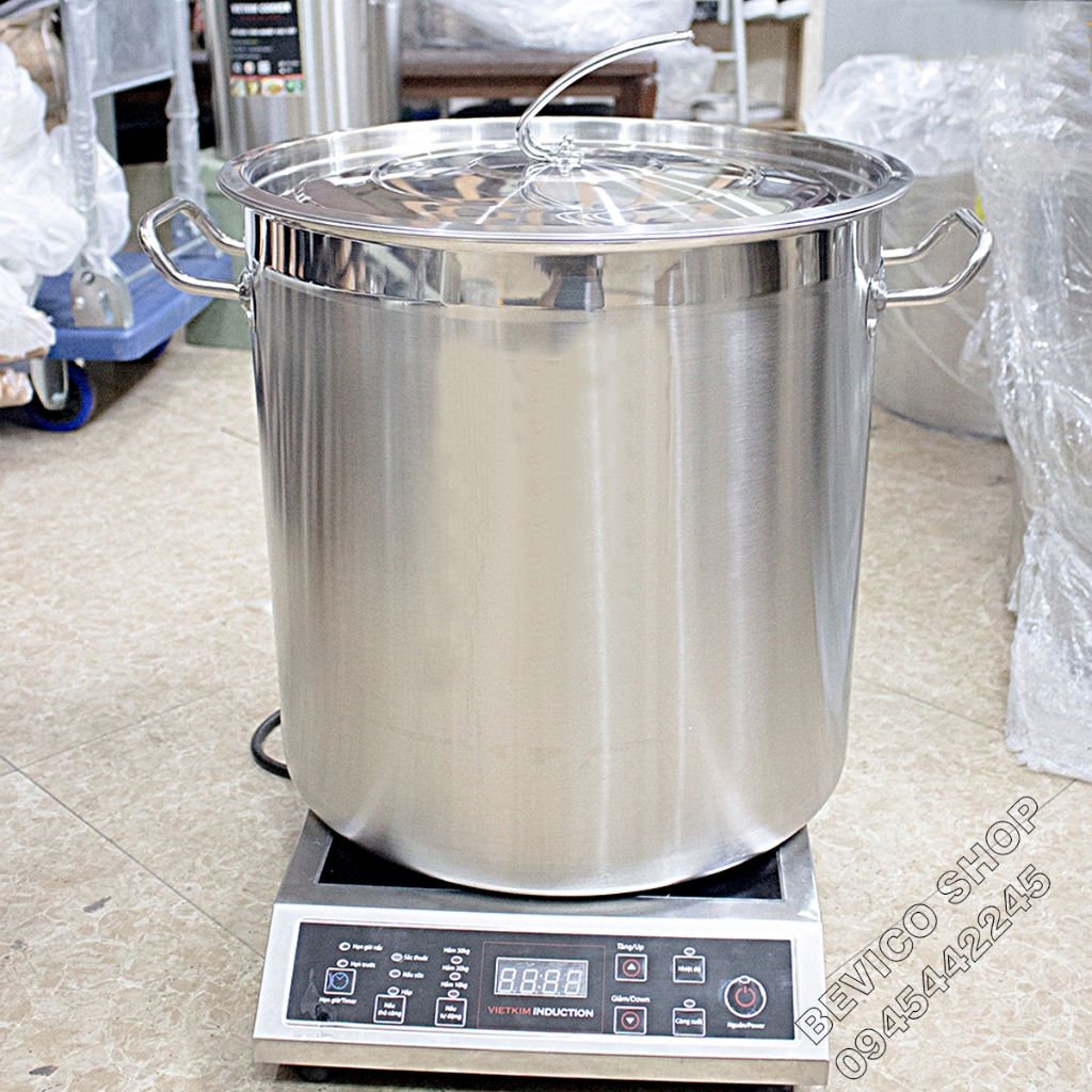 Nồi inox thân cao 70 lít | đáy nồi dày 5 lớp |, đk 45 x cao 45cm