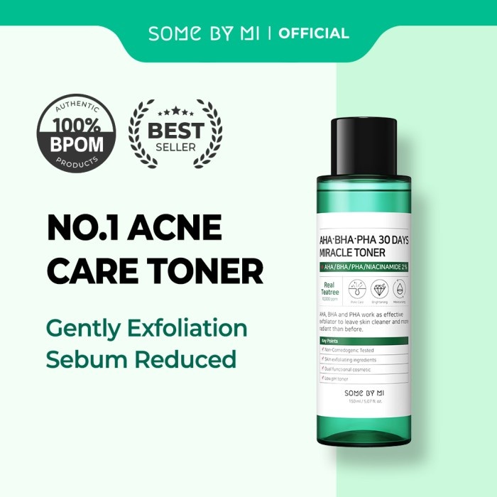 Nước hoa hồng Some By Mi làm sạch da dầu mụn trong 30 ngày AHA-BHA-PHA 30 Days Miracle Toner 150ml