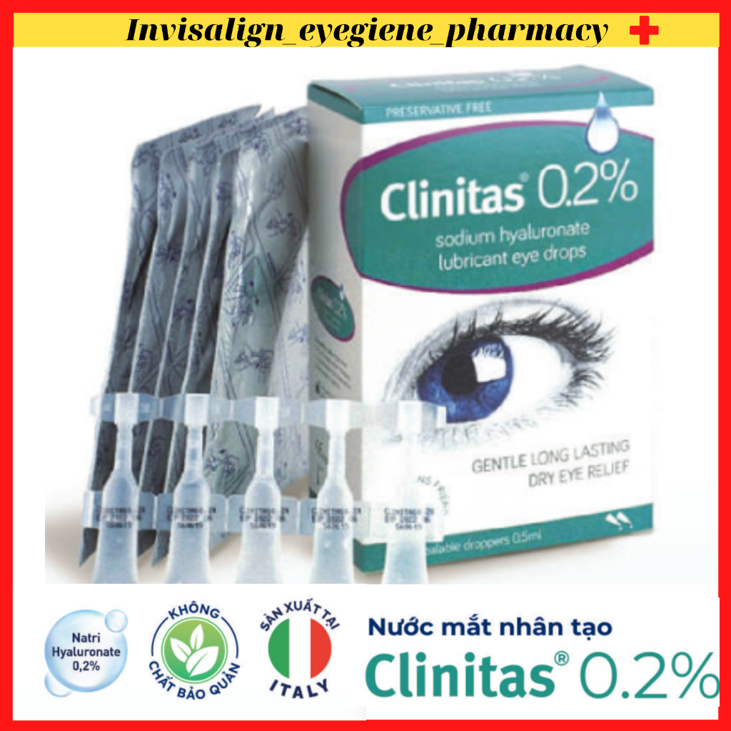 DUNG DỊCH NHỎ MẮT CLINITAS® 0.2% dùng cho Khô Mắt Nhẹ Đến Trung Bình