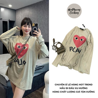 Áo nữ 💥 HÀNG LOẠI 1 💥 Áo thu đông Pull trái tim chất cottton quangzhou màu xám