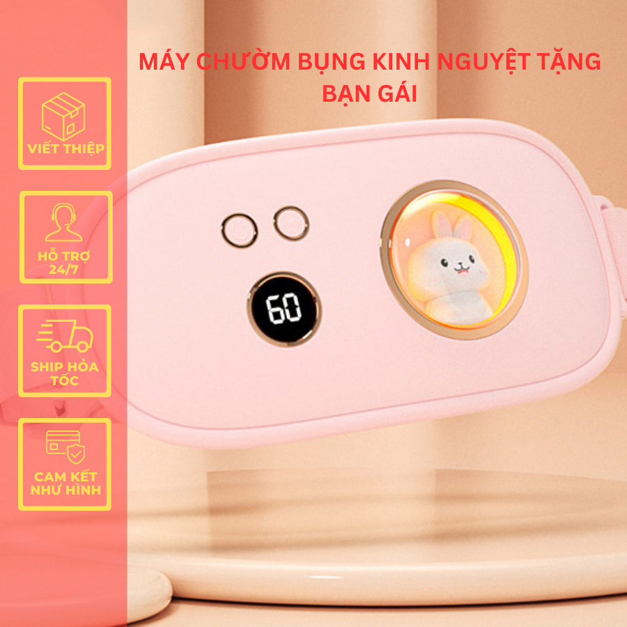 Máy Chườm Bụng Kinh, Máy Massage Bụng Kinh Giảm Đau Lưng Đau Bụng Cho Phụ Nữ Đến Kì Hiển Thị Nhiệt Độ Quà Tặng Bạn Gái -