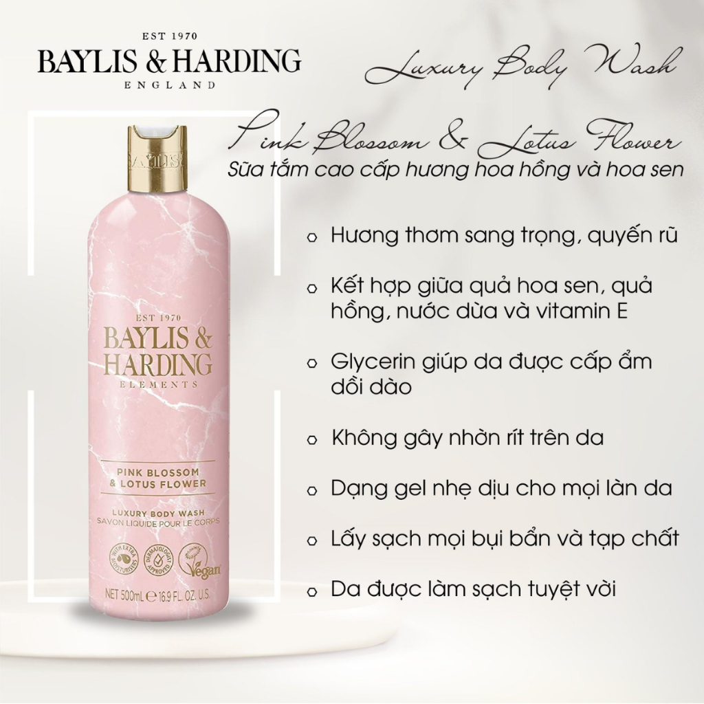 Set quà tặng 2 sữa tắm làm sạch và cấp ẩm Baylis & Harding